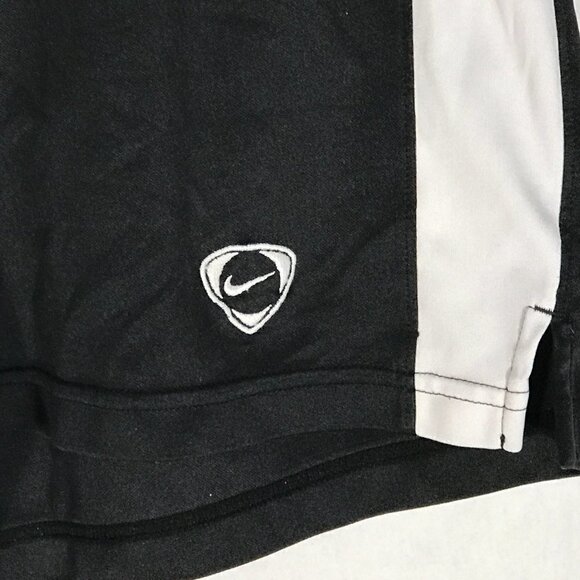 NIKE Womens Sport Athletic Training Workout Black White Stripe Shorts - Picture 6 of 12